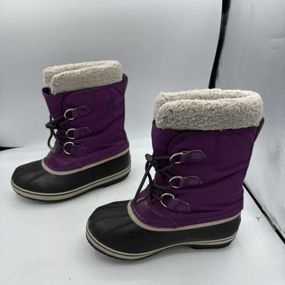 Sorel Boots‎ Youth Girls Size 3 Yoot Pac Insulated Winter Snow Purple Kid Child